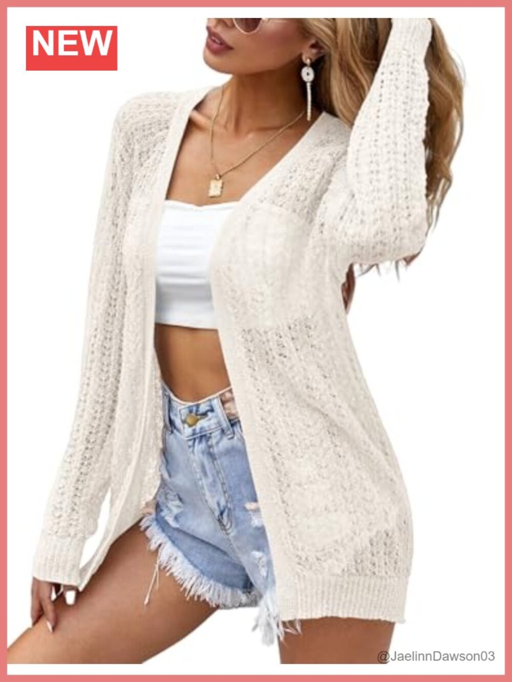 Open Front Cropped Cardigan Shrug 3/4 Sleeve Lightweight Bolero